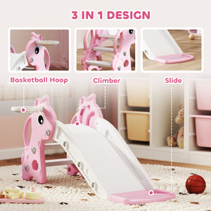 3 in 1 slide for toddlers pink
