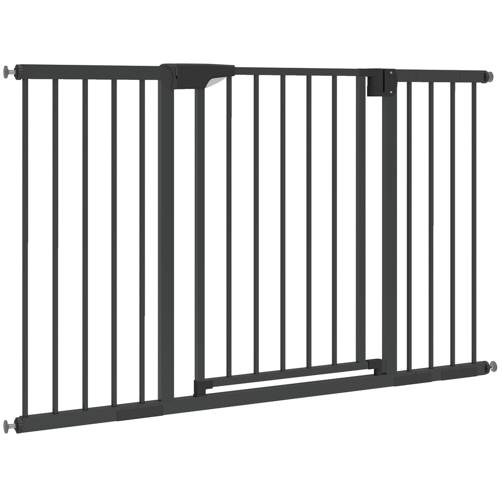 Self-closing safety gate, black