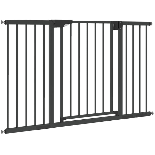 Self-closing safety gate, black