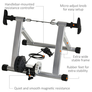 Magnetic Indoor Bike Mount with Quick Release Skewer, Silver
