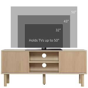 Modern TV stand for TVs up to 50 inches, natural color