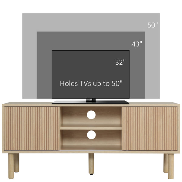 Modern TV stand for TVs up to 50 inches, natural color