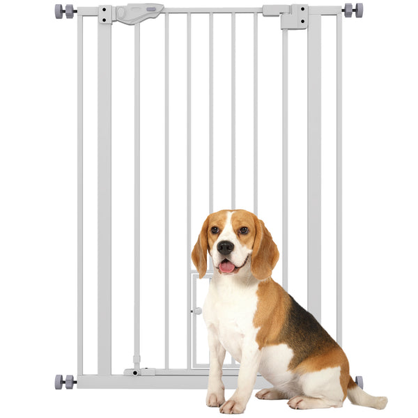 White easy-open safety gate