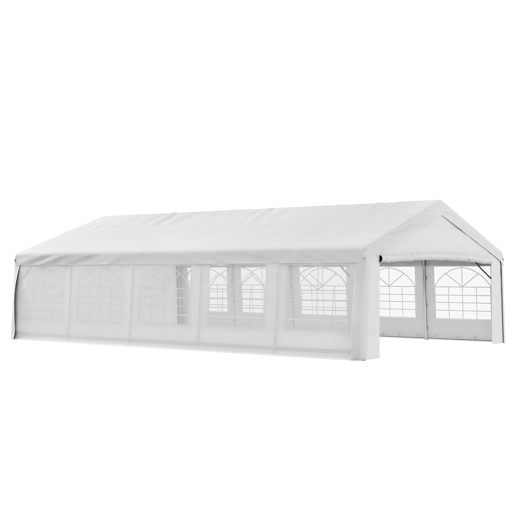 8.9 x 5 m Outdoor Party Tent with Removable Walls White