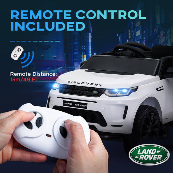 Land Rover Discovery Sport 12V Licensed with Remote Control, White