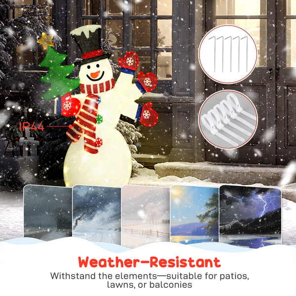 1.2m Light-Up Snowman