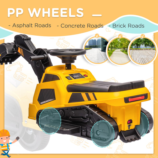 6V 3-in-1 Electric Ride-On Tractor, for 18-48 Months - Yellow
