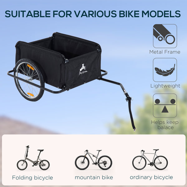 Bicycle trailer with removable cover, red and black