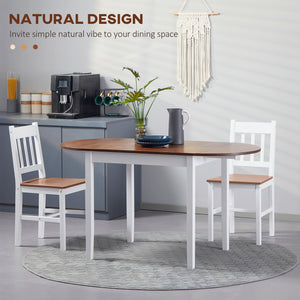 Drop-leaf kitchen table for small spaces, brown