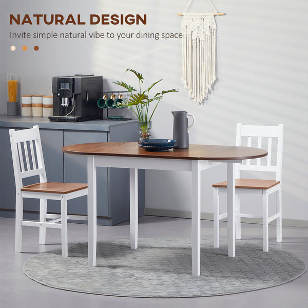 Drop-leaf kitchen table for small spaces, brown