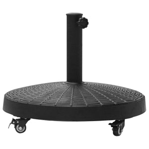 Round resin parasol base, black 