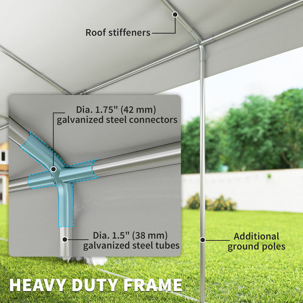 Heavy-duty 20 x 40 ft. white party tent