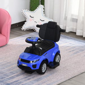 2-in-1 Toddler Push Car, Blue