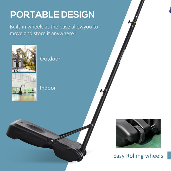 Adjustable height basketball hoop