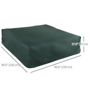 Cover for large patio furniture set, green