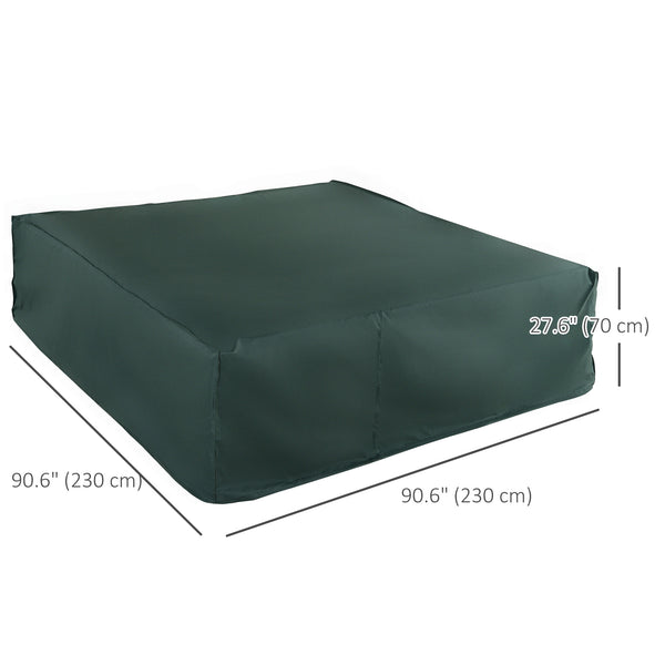 Cover for large patio furniture set, green