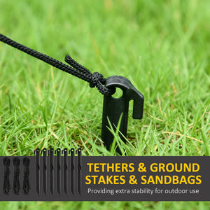 2.7m Halloween Inflatable Decoration, Pumpkin Ghost with Pumpkins, Inflatable Outdoor LED Display