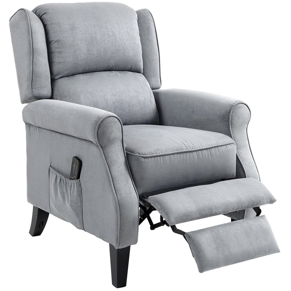 Vibration Massage Recliner Chair with Footrest, Grey