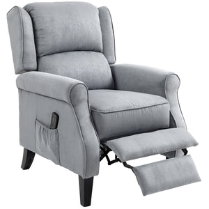 Vibration Massage Recliner Chair with Footrest, Grey