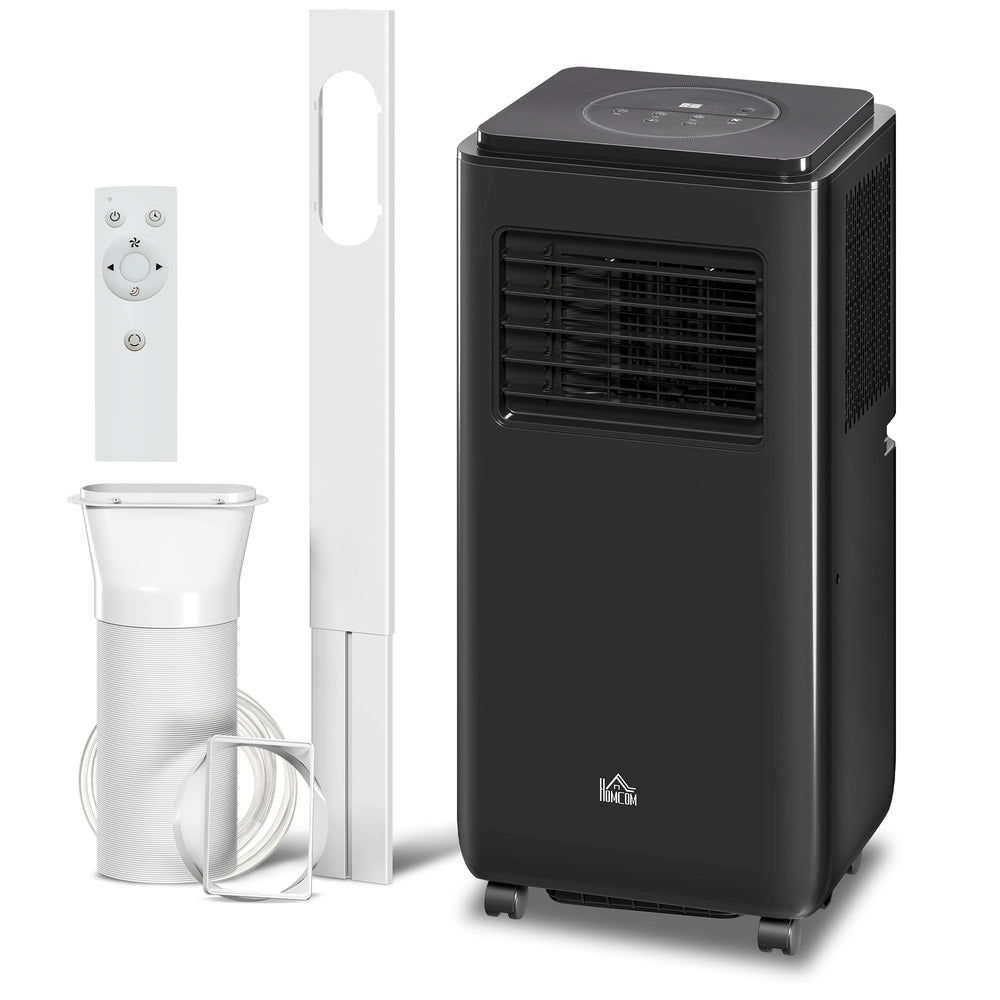 10,000 BTU Portable Air Conditioner, 440 sq ft (41 m²), Dehumidifier, Fan, Auto Sleep Mode, 24-hour On/Off Timer, Window Kit, Black