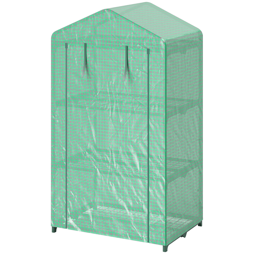 3-tier mini greenhouse with fixing clips