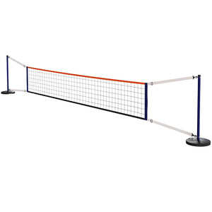 Portable Outdoor Volleyball Net Set, Adjustable Length from 6.4 to 8.2 m, Volleyball, Air Pump