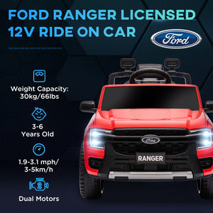 Ford Ranger 12V with rear storage, remote control, red