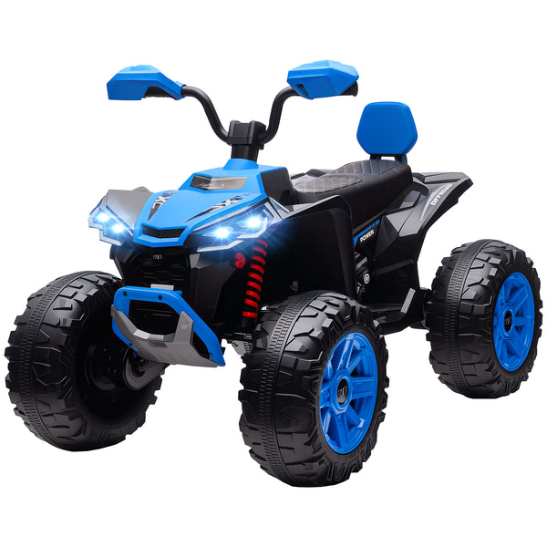 24V 2-seater electric off-road quad with dual motor, blue
