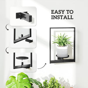 Set of 3 wall-mounted planters for indoor plants