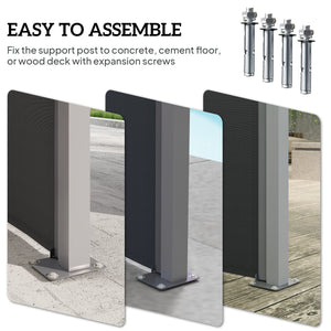 Double-sided retractable outdoor blind, anthracite grey