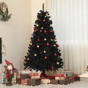 5ft Black Artificial Christmas Trees with Automatic Opening