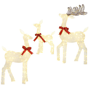 Set of 3 illuminated Christmas reindeer