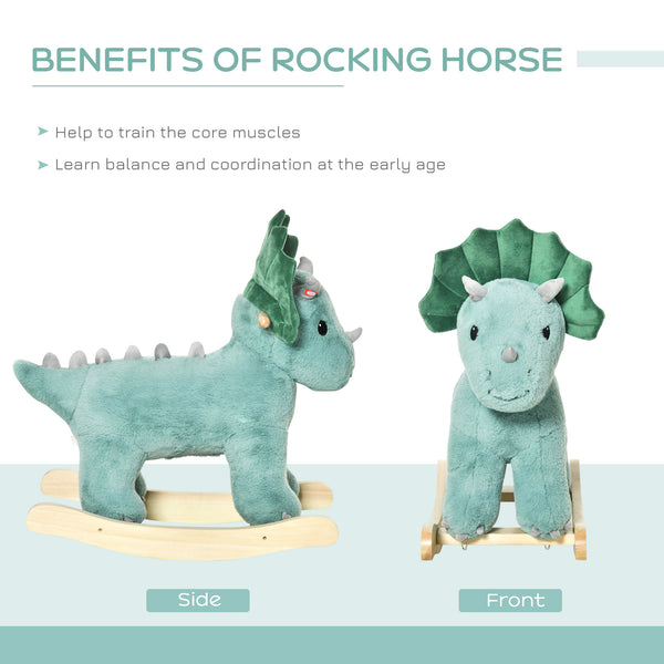 Rocking Triceratops with Realistic Sounds, Green