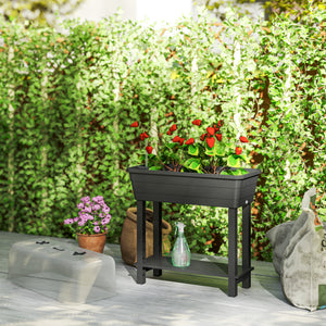 Raised garden bed with automatic watering, transparent lid and ventilation