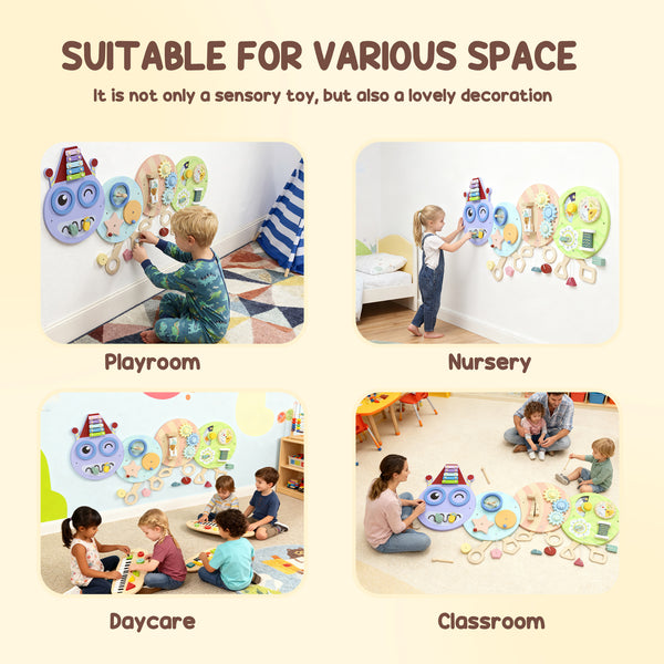 7-in-1 Caterpillar Sensory Wall