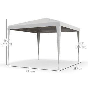 Portable 10 x 10 party tent, white