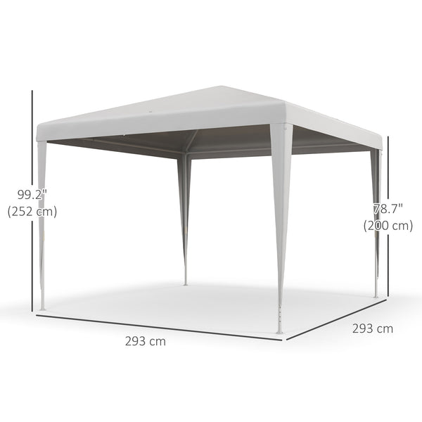 Portable 10 x 10 party tent, white