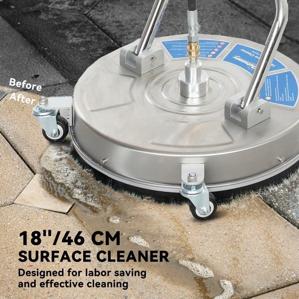 18" High Pressure Surface Cleaner with 4 Wheels