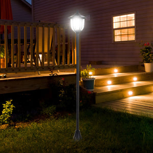 Solar-powered outdoor garden torch, 6 LEDs, water-resistant