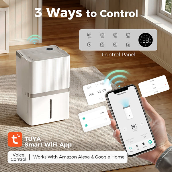 47 L/day Wi-Fi Dehumidifier, up to 5,200 sq. ft.