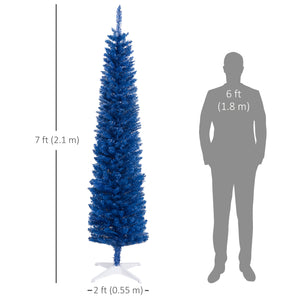 7ft Dark Blue Artificial Christmas Tree