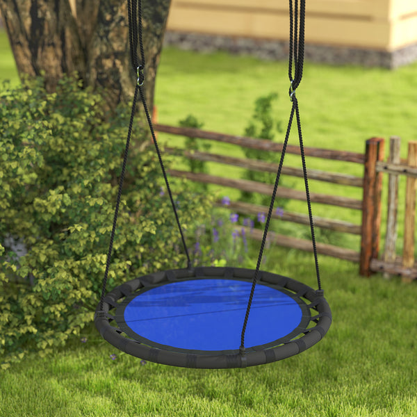 Kids Swing with Adjustable Hanging Ropes, Navy Blue