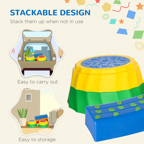 8-Piece Balance Beam for Kids with Non-Slip Surface and Bottom