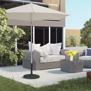 Round concrete parasol stand, black