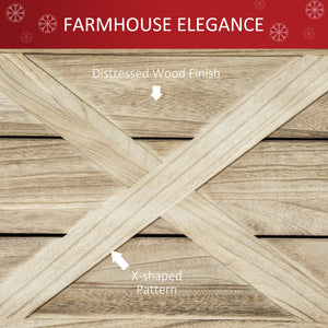 24" Christmas Tree Skirt with Light Weathered Wood Finish