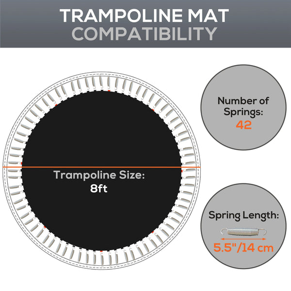 Replacement mat for 8-foot trampoline