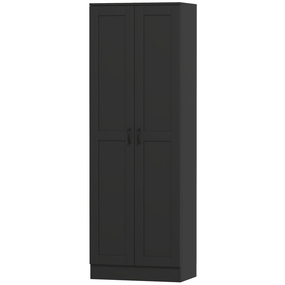 Tall storage cabinet with adjustable shelves, black