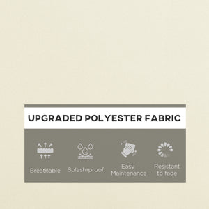 Set of 4 Patio Chair Cushions, Indoor and Outdoor, Cream White