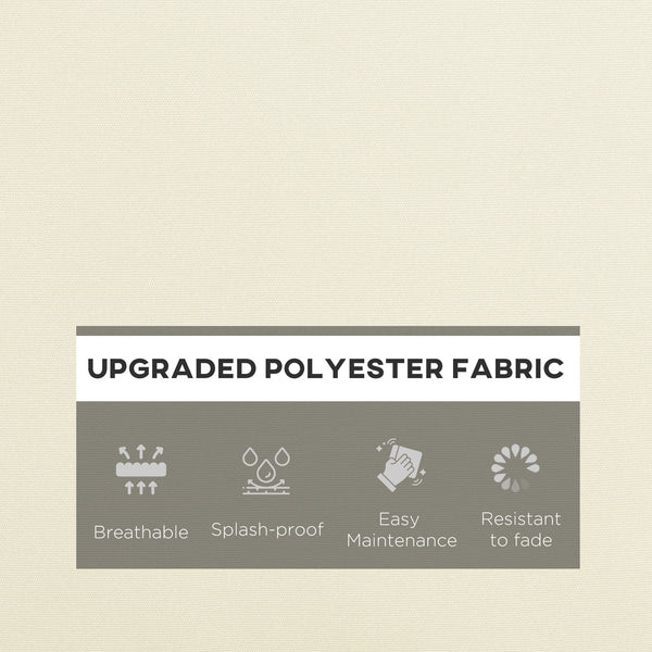 Set of 4 Patio Chair Cushions, Indoor and Outdoor, Cream White