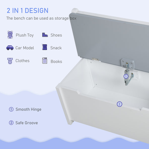 Set of 4 wooden children's chairs and benches with storage